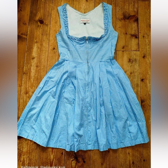 Original Steindl Dress Munchen Salzburg Blue Zip Front 38 - Picture 5 of 12